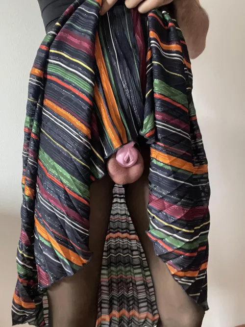 Caged and plugged doing chores like a good housewife