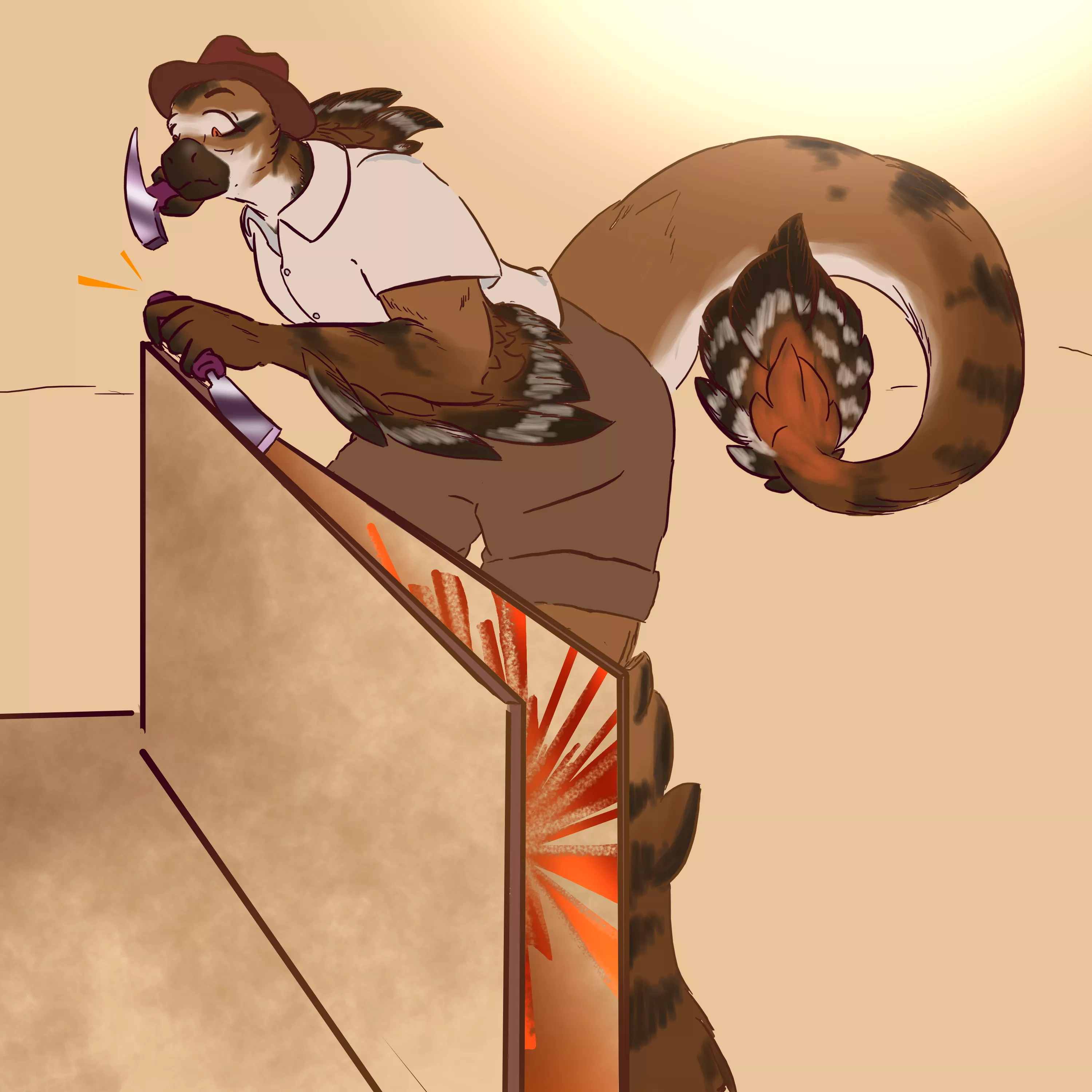 Commission I did for a Geologist of his fursona!