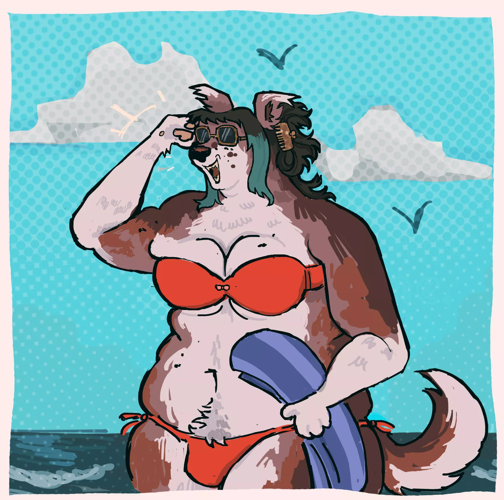 decided to give this cute a beach day! (because its too cold for me to have one right now)