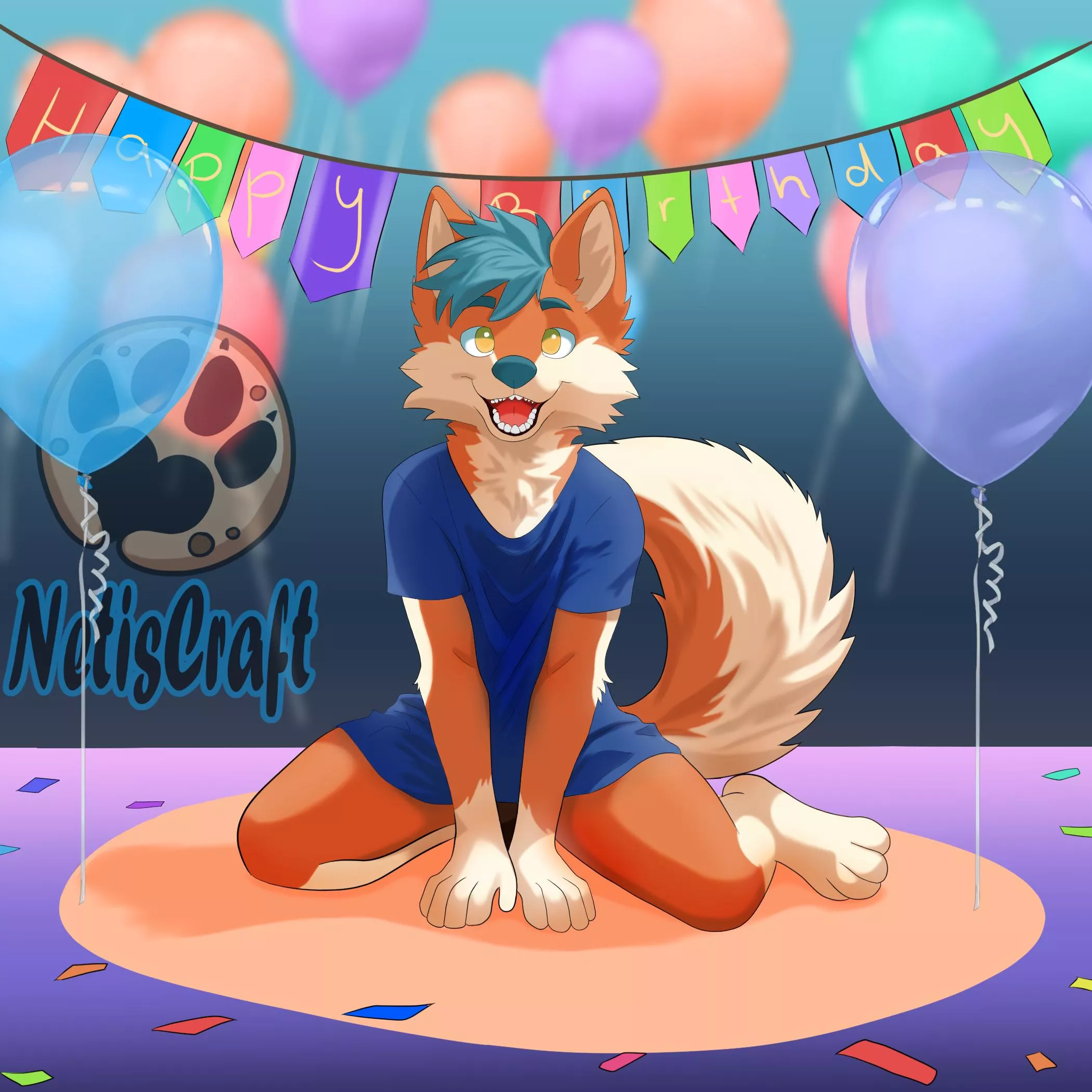 Fluffy birthday boy (NetisCraft) 