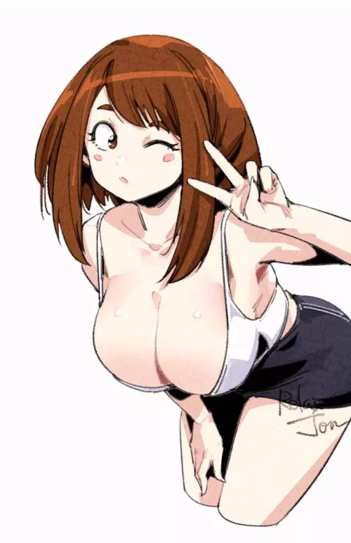 Ochako peace sign (RelaxJon) [My Hero Academia]