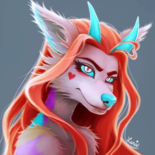 Portrait of @Nostalhea (art by me) 