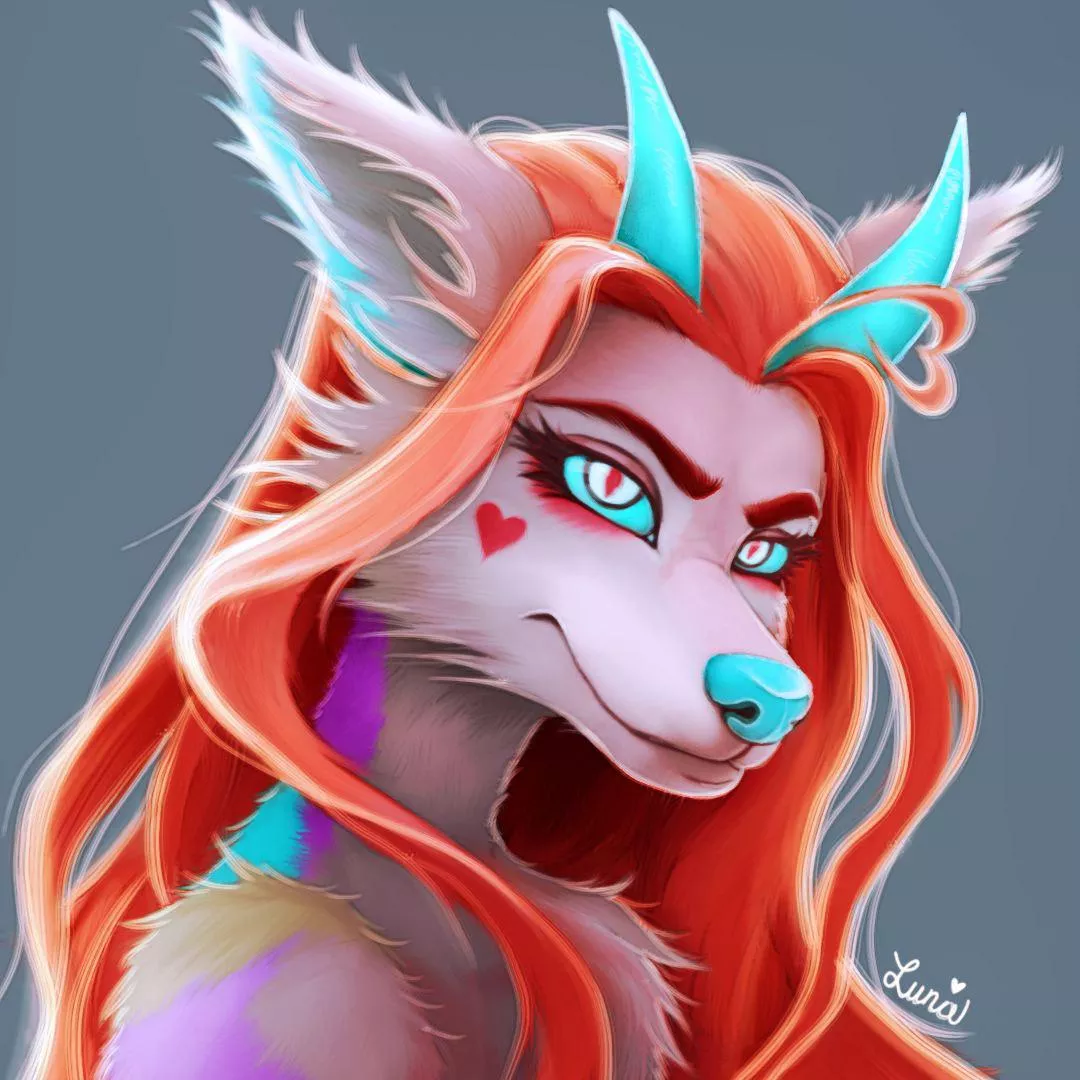 Portrait of @Nostalhea (art by me) 
