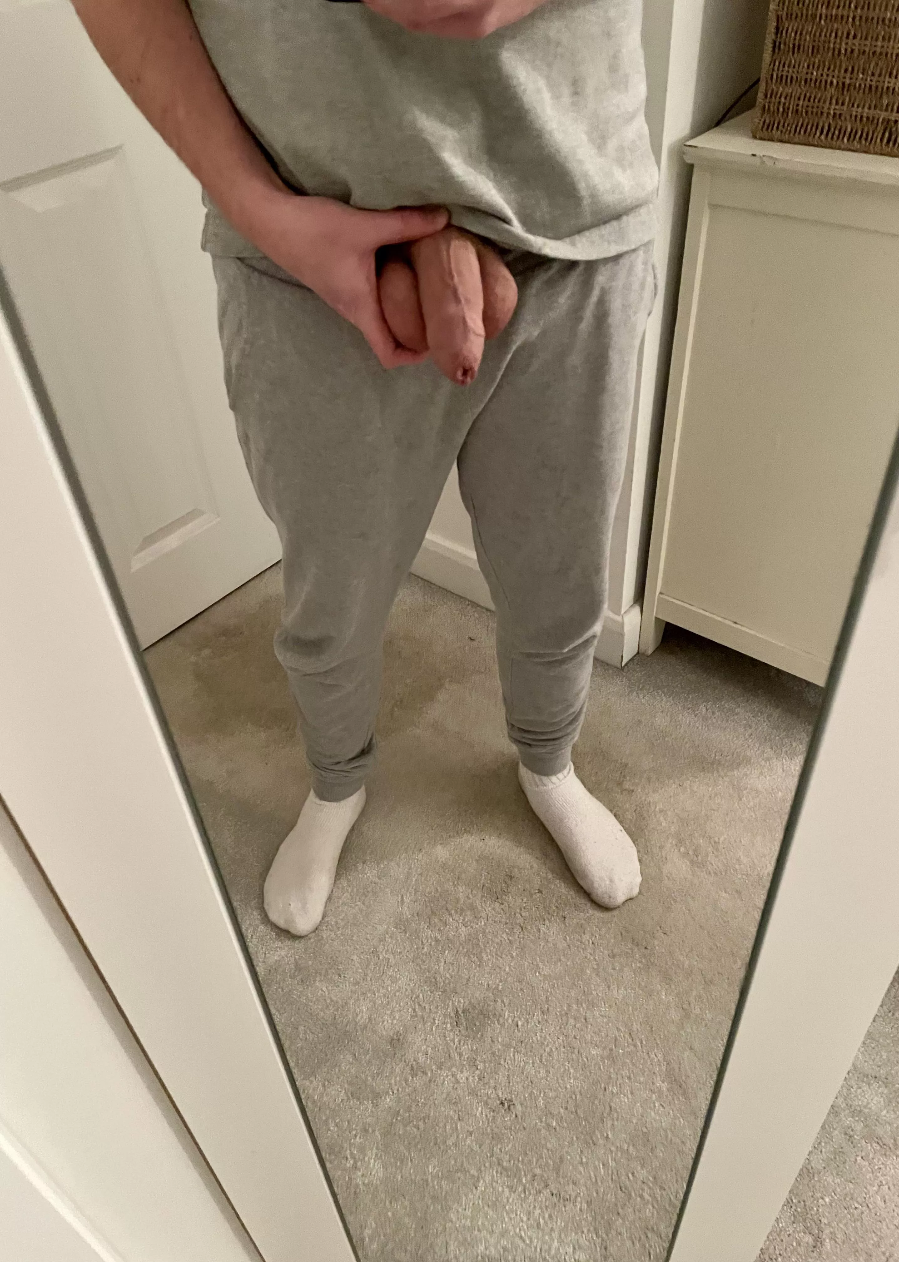 POV you asked to see if the bulge in my sweatpants was real