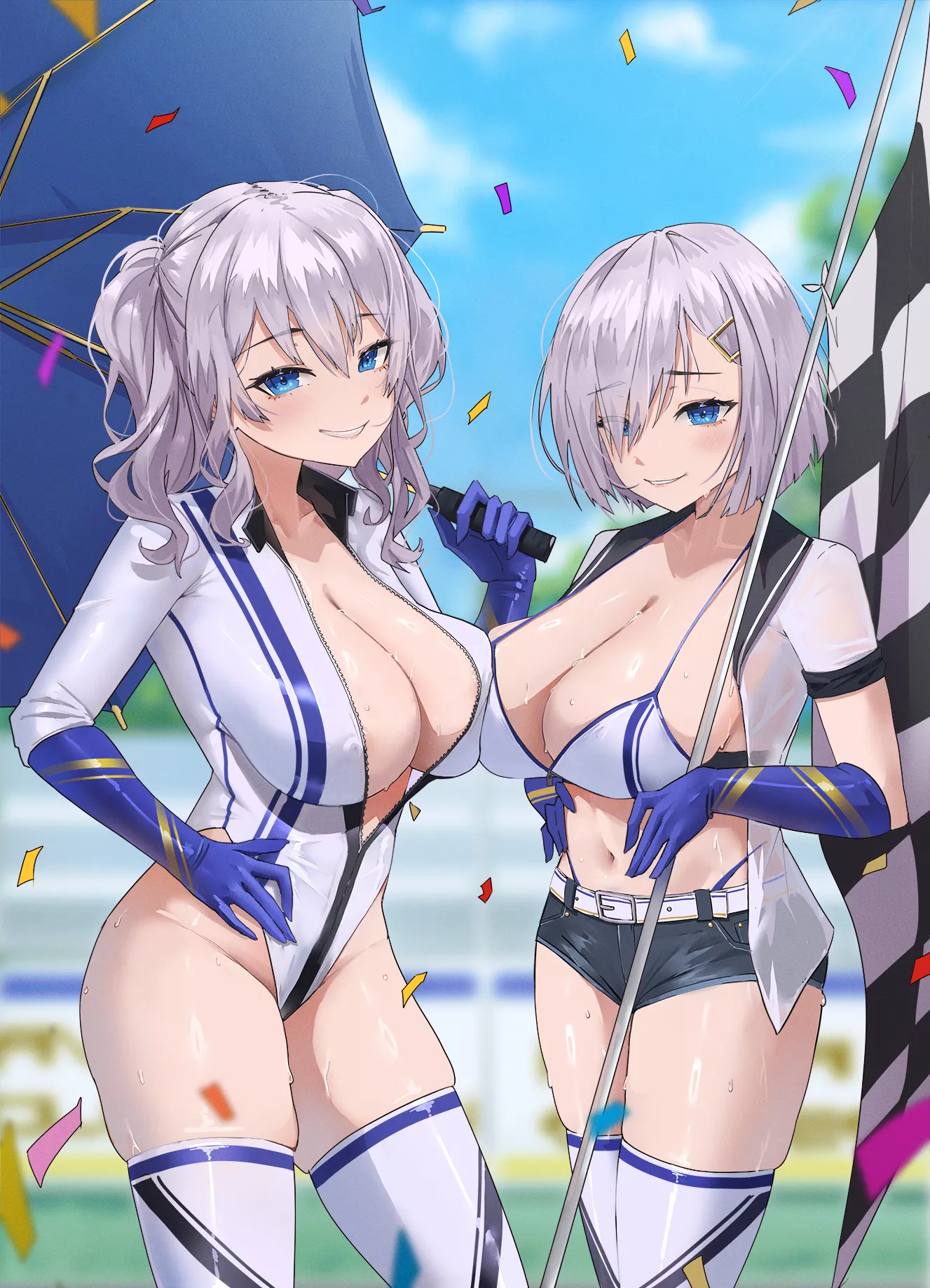 Race Queen Kashima and Hamakaze