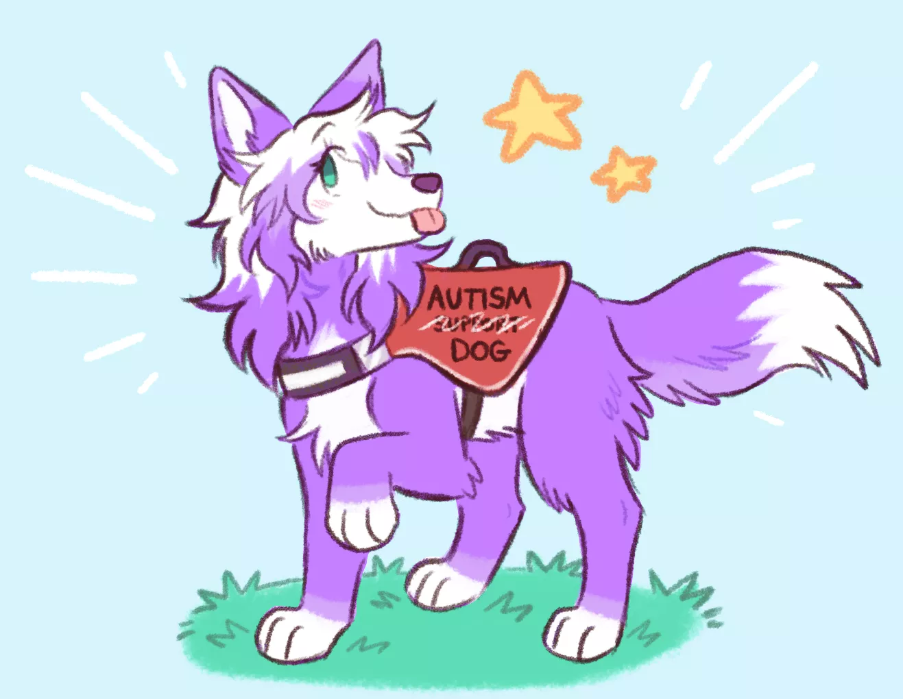 She didn't finish dog school 🐾 (art by harborsorts)