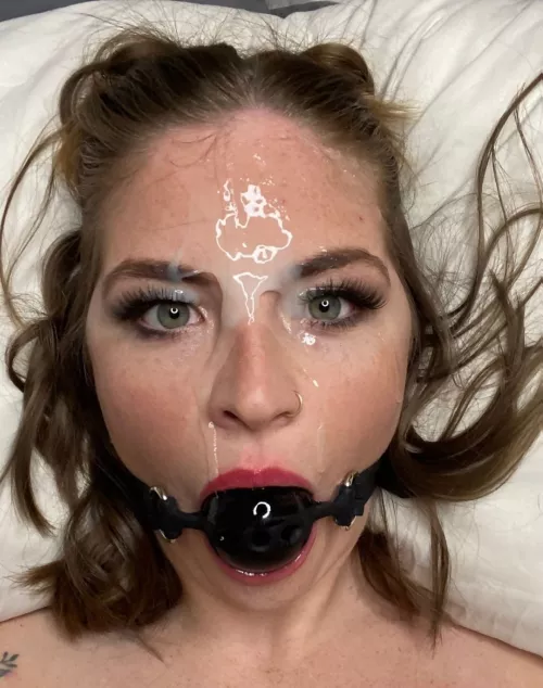 Showing off her prize