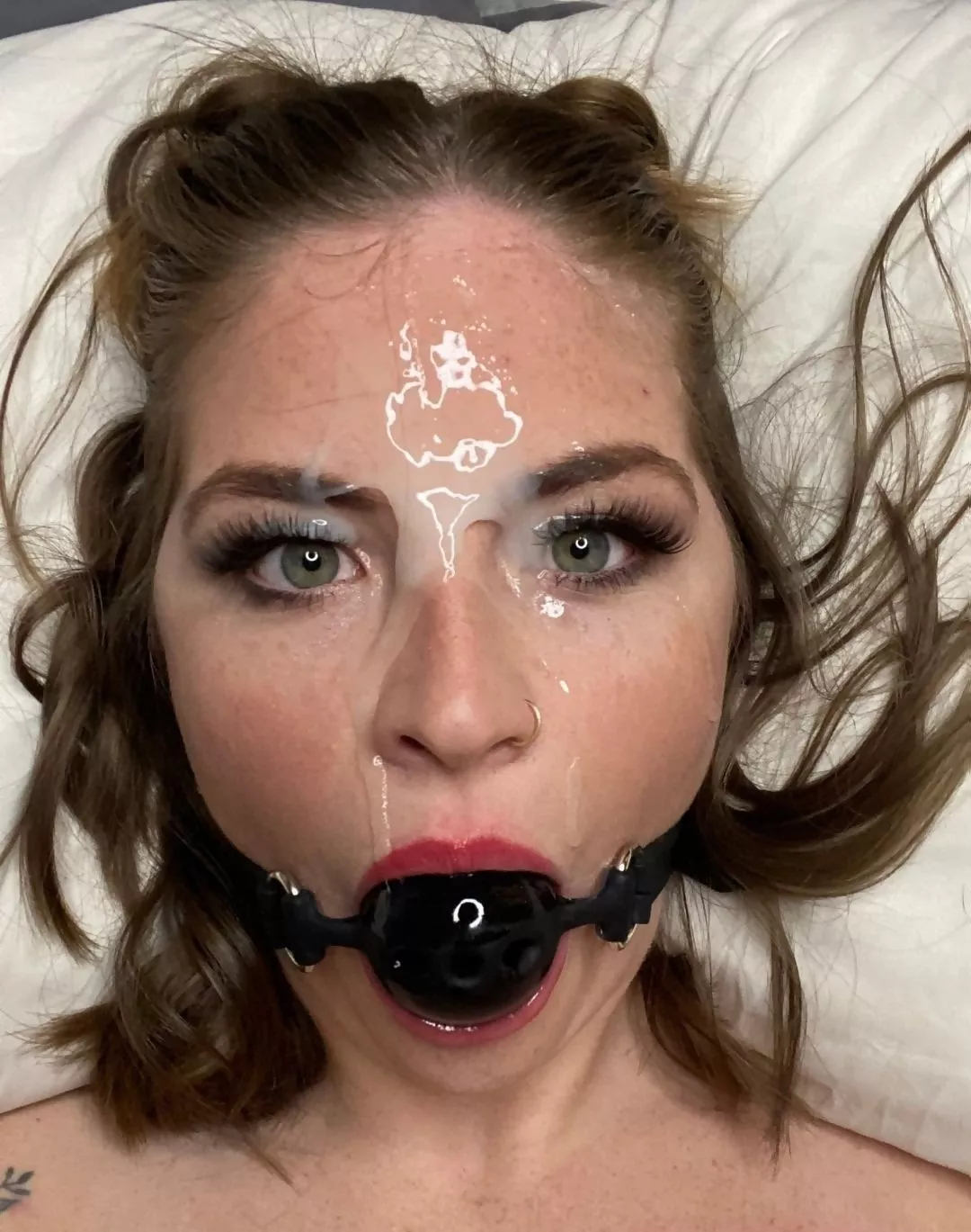 Showing off her prize