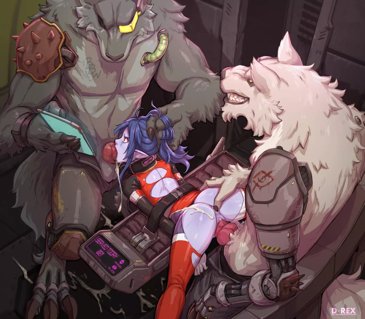 Space wolf spitroast (d-rex)