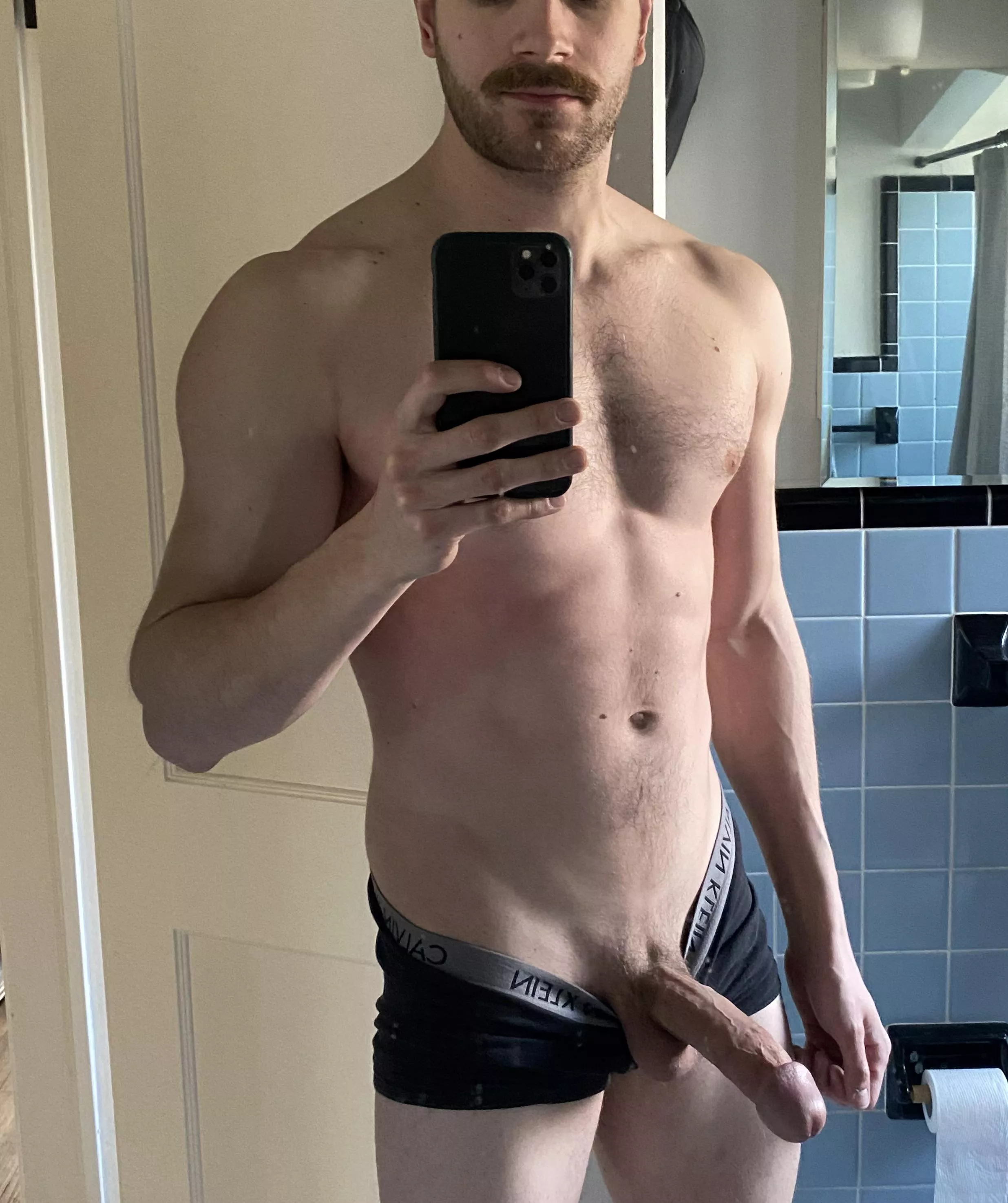 Woke up hard and immediately took this, say good morning 😉