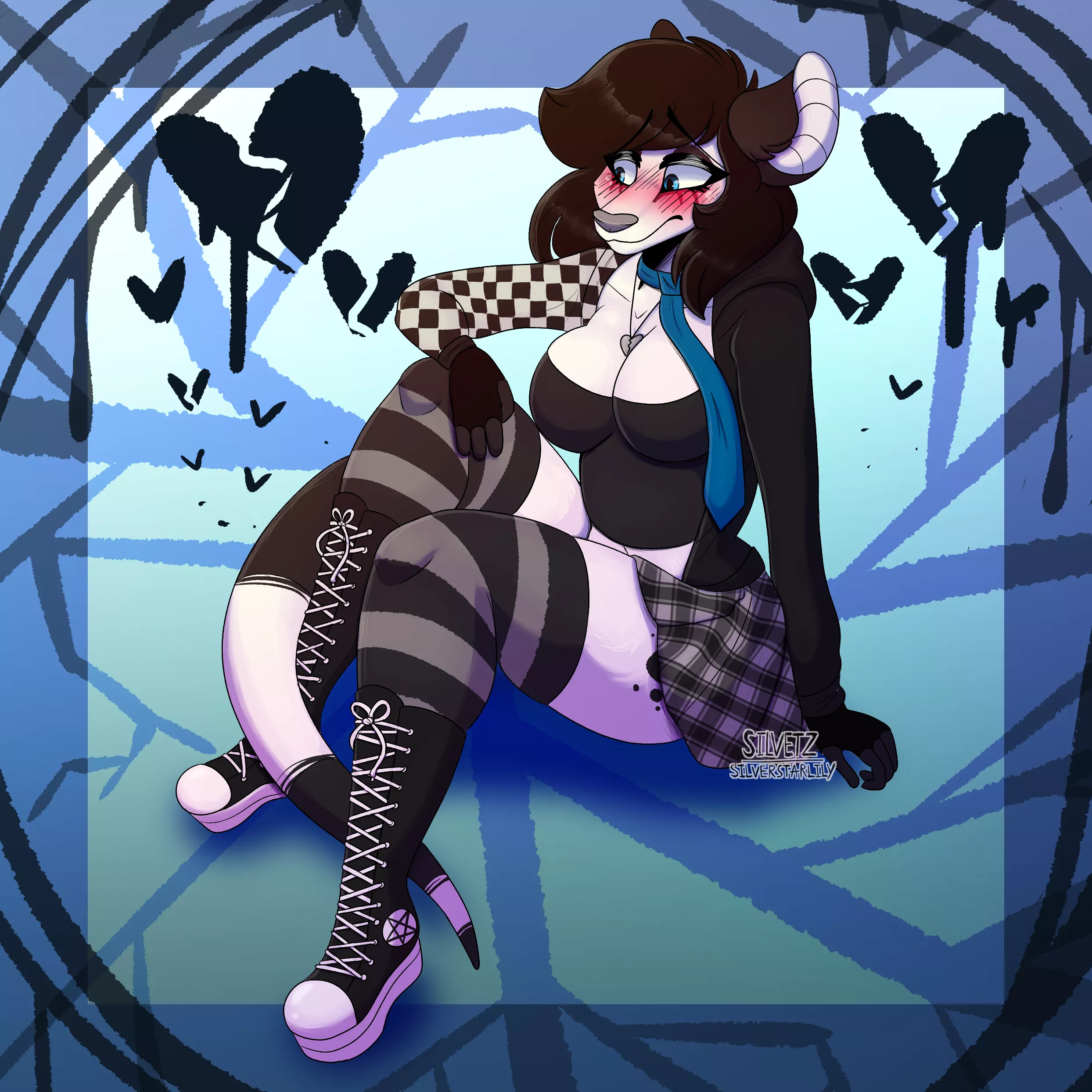 Wonder why shes all alone...?[art by me, @silverstarlily on twitter]