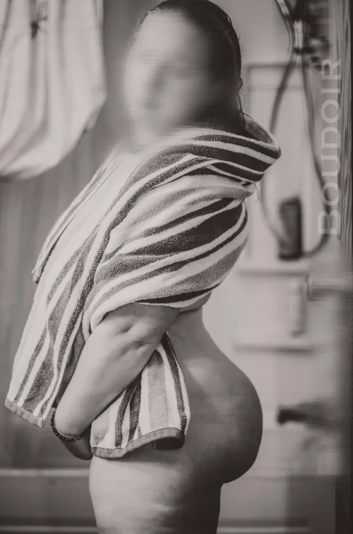 After shower warm towel is the best.