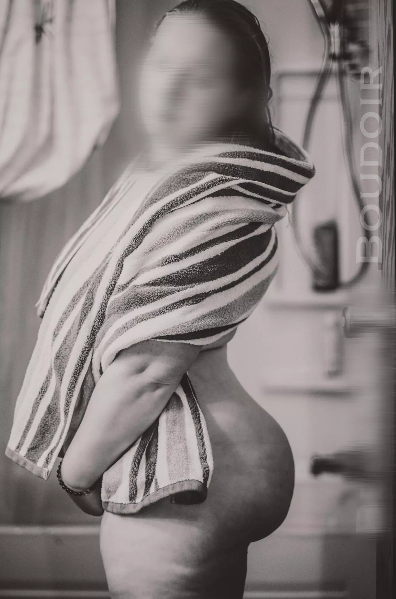 After shower warm towel is the best.