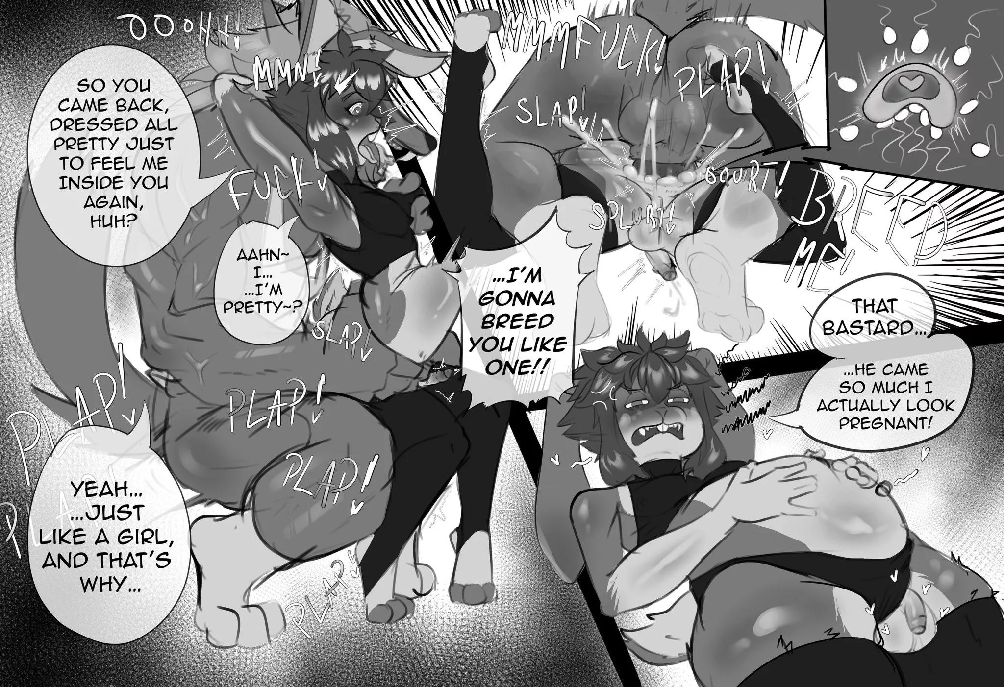 Bunny boys can get preggers with enough cum(Art by Creamy_Wheats, me) 