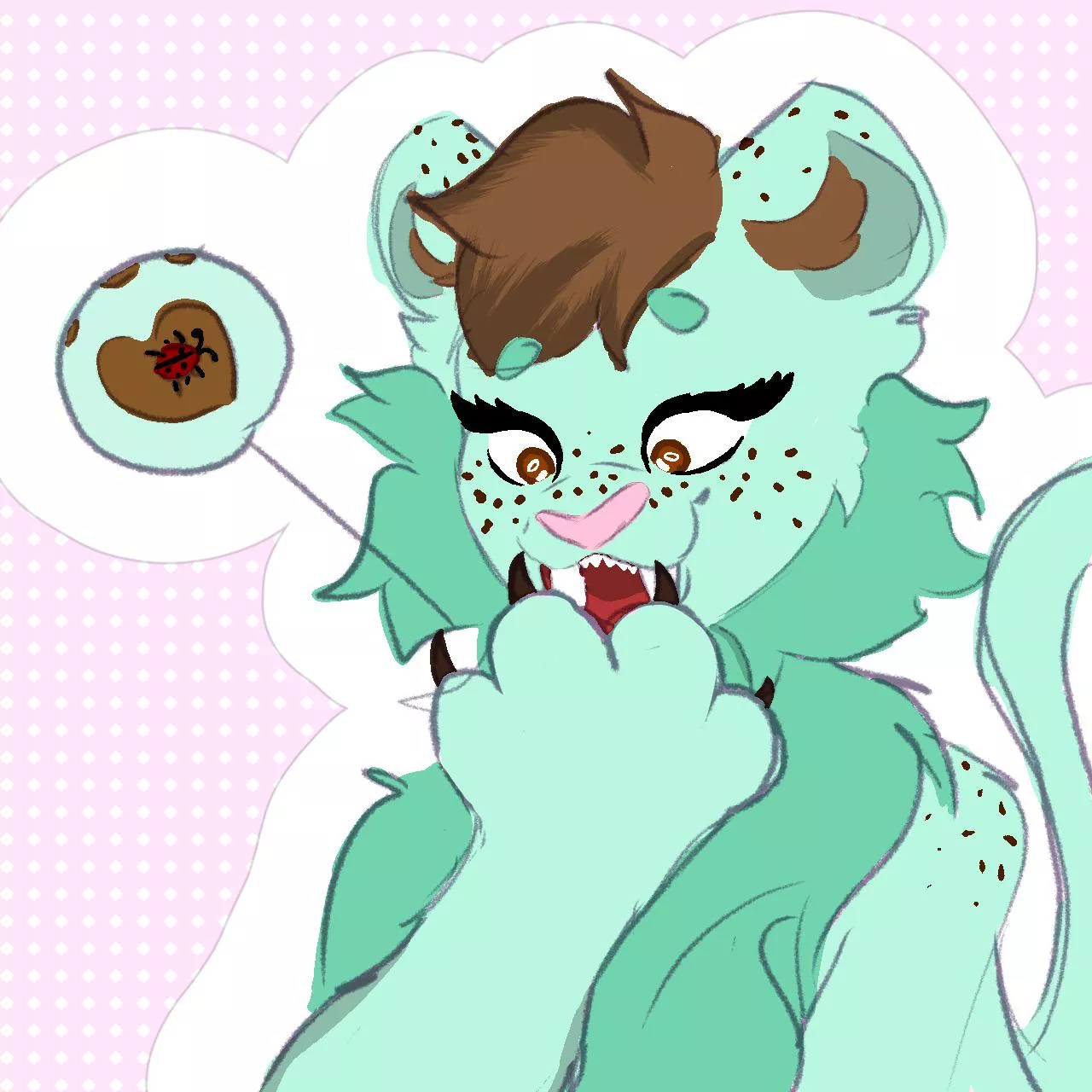 doodle of my gal minty i whipped up in class :3