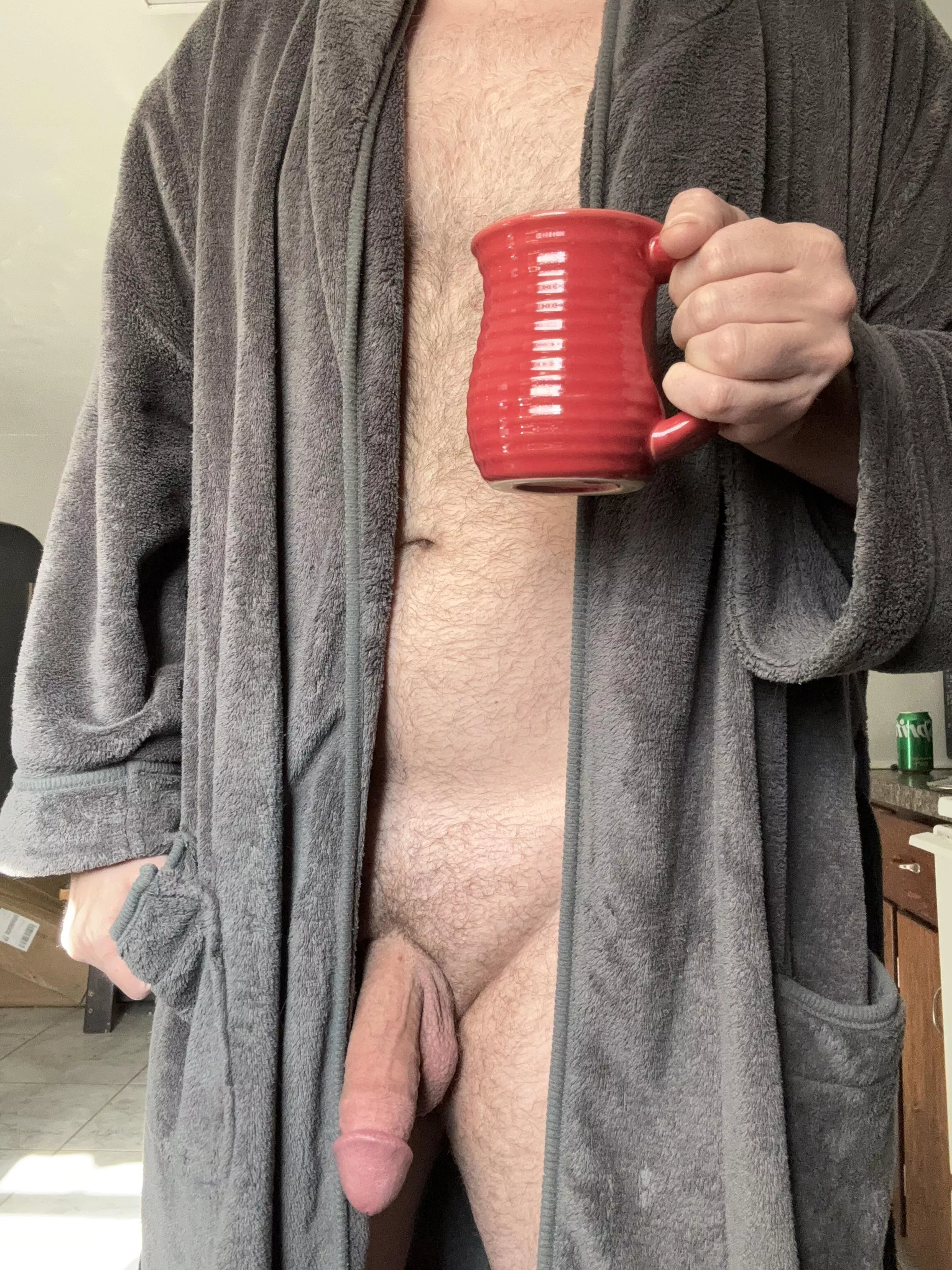 Just a dad enjoying his morning coffee.. always looking for a pair of lips to blow on it for me