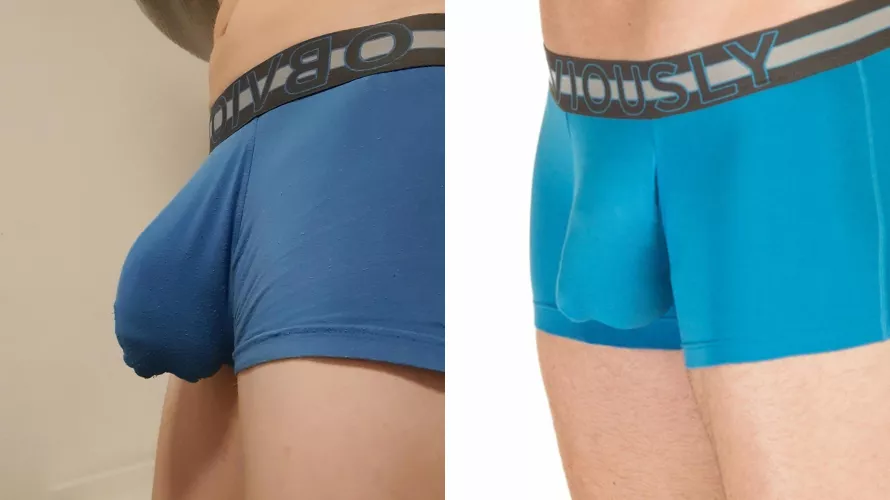 Left is me, right is from online store - People say that I would be a better underwear model, what do you think? 😁