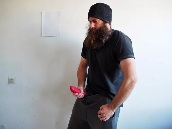 Me, with a 10,5 inch red dildo