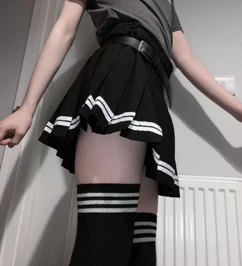 Skirt and thigh highs 
