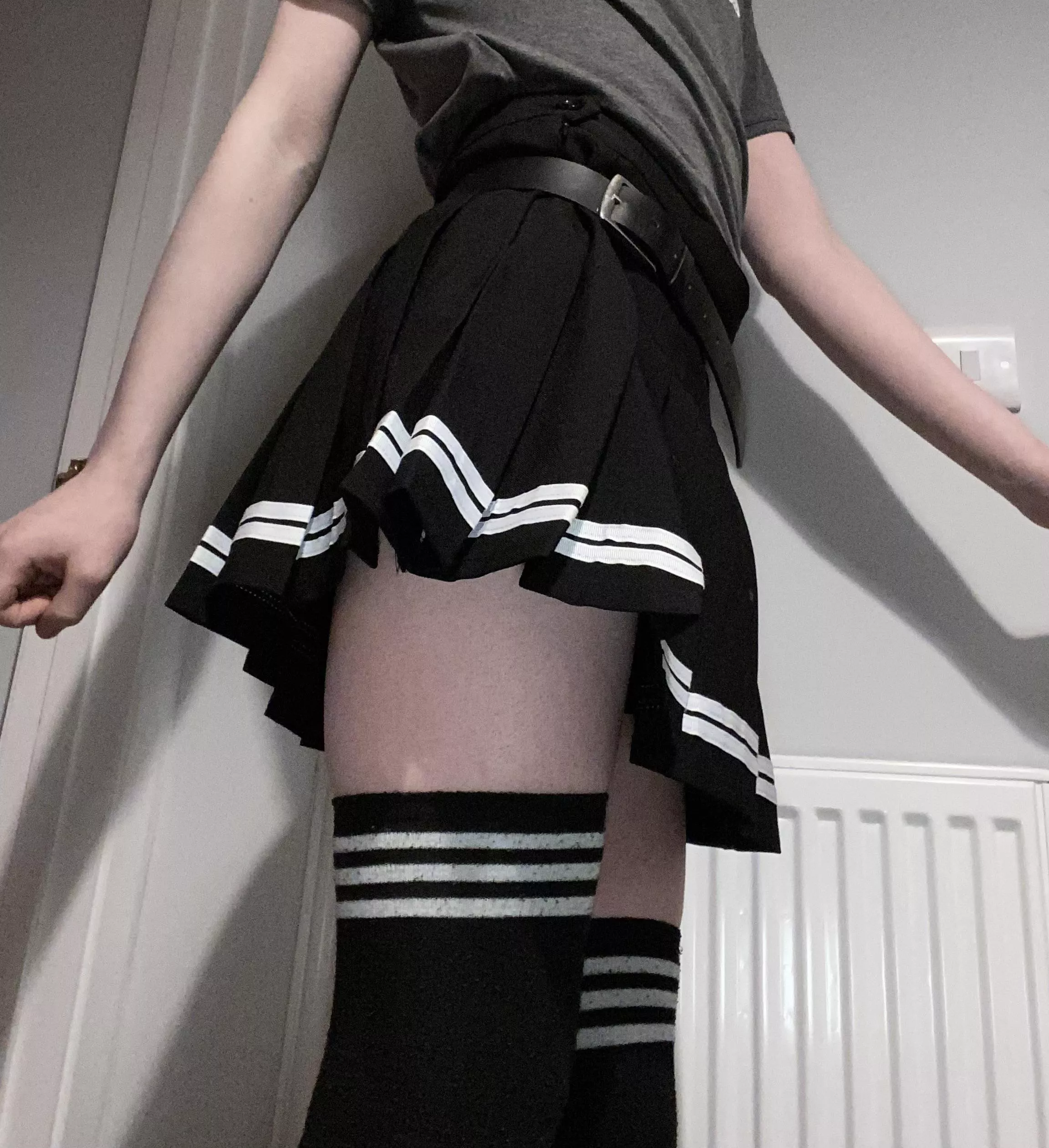 Skirt and thigh highs 