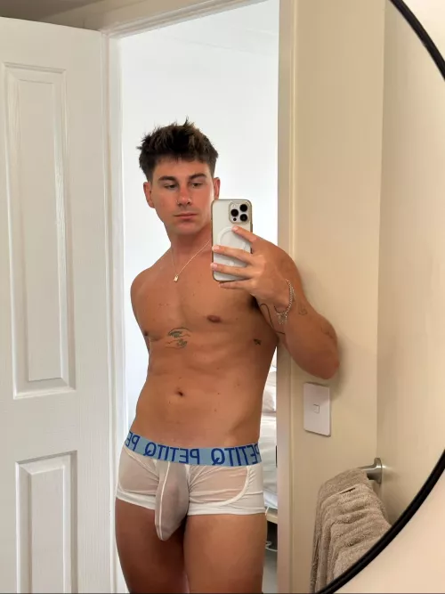 Tried on my bros underwear 