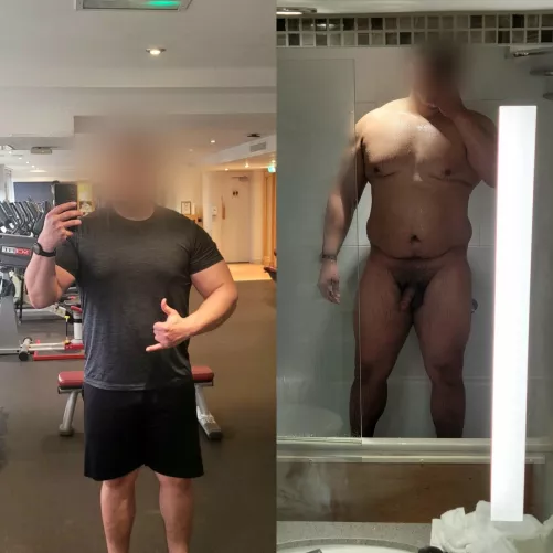 Workout and a shower before heading out to explore. [37]