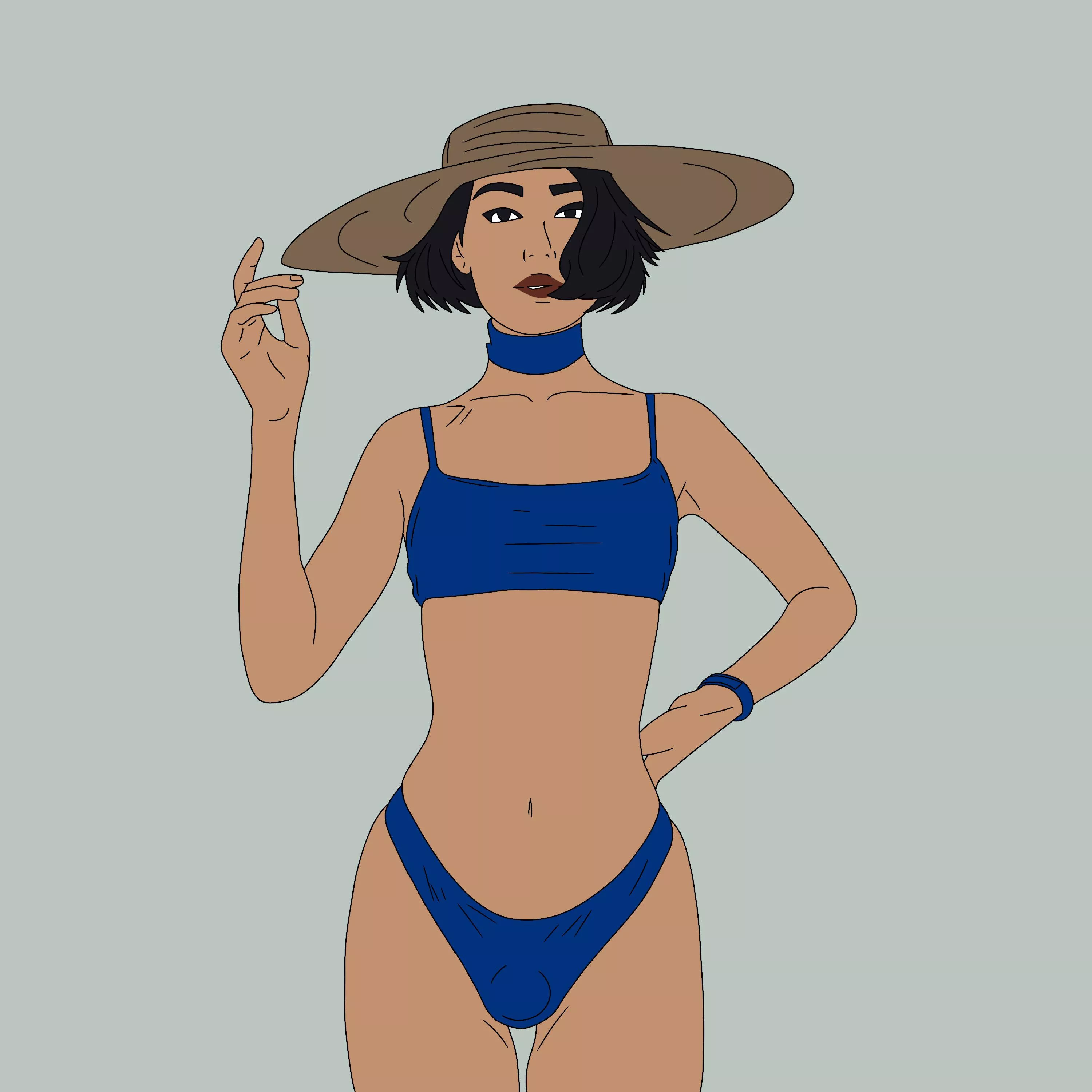 A little artwork of a femboy I did