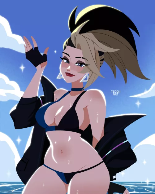 Akali showing her new bikini (Teddy Art)
