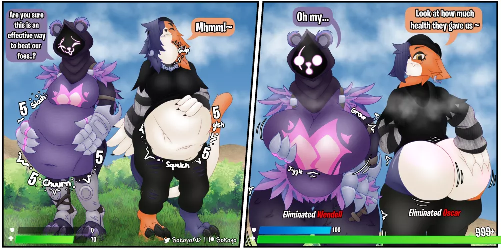 {Comic} Meowskulls and RTL's Voracious Adventures~ (OC by Sokoyo OwO) [Oral vore, Duo, Unwilling preys, Growth, Fatal Vore, Female Preds]