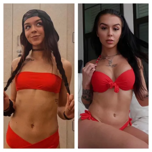 Cora Jade Before/After Boob Job