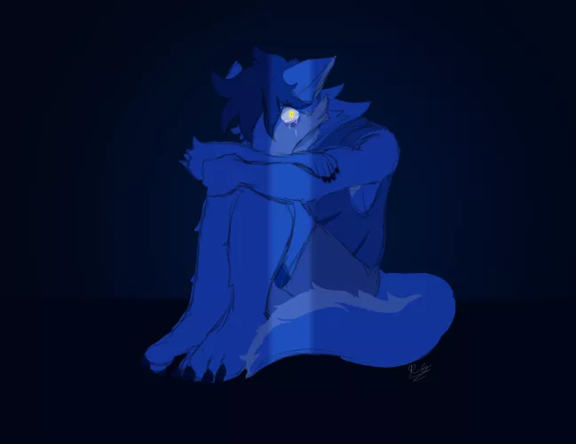 Fear and Sadness can be powerful emotions. (Vent art by me)