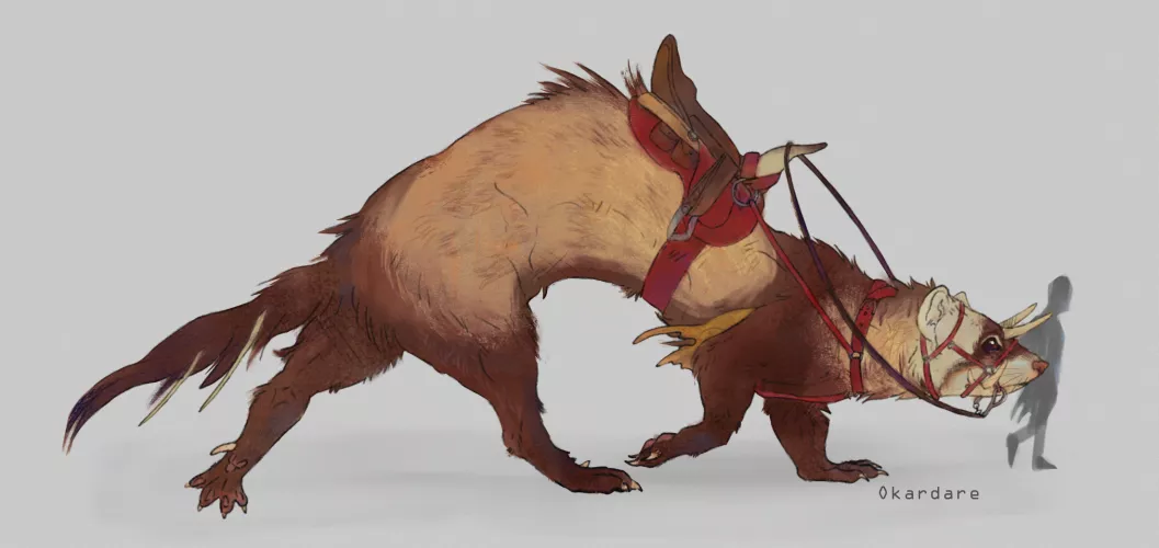 Ferret mount (art by me)