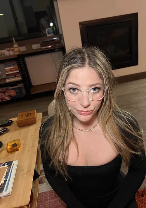Glasses on or off while you cum on my face