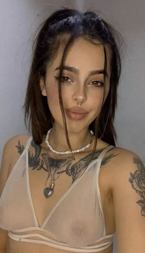 I know you can see how soft they are through the bra.. Would you suck them to make them hard?