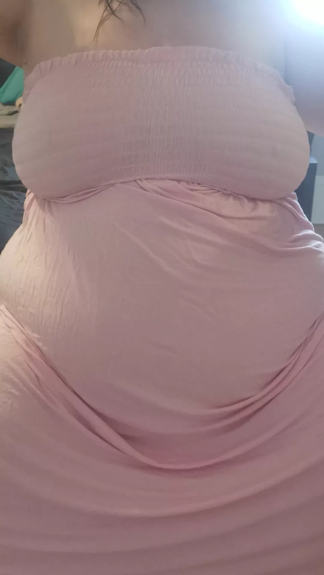 I love how soft and round my belly looks in this dress! How about you? 