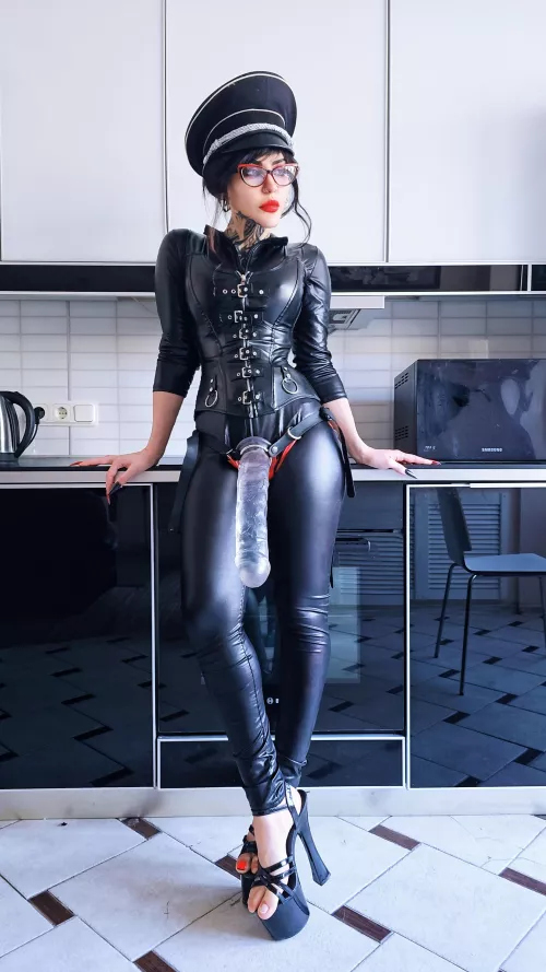 I'll wait until you eat your dinner. And then I'll make you eat my huge dessert with your ass, bitch