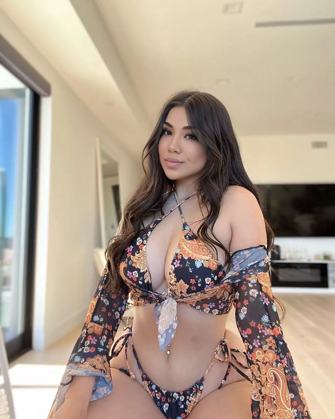 In love with my new floral bikini set