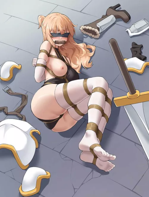 Just another slut being tied up