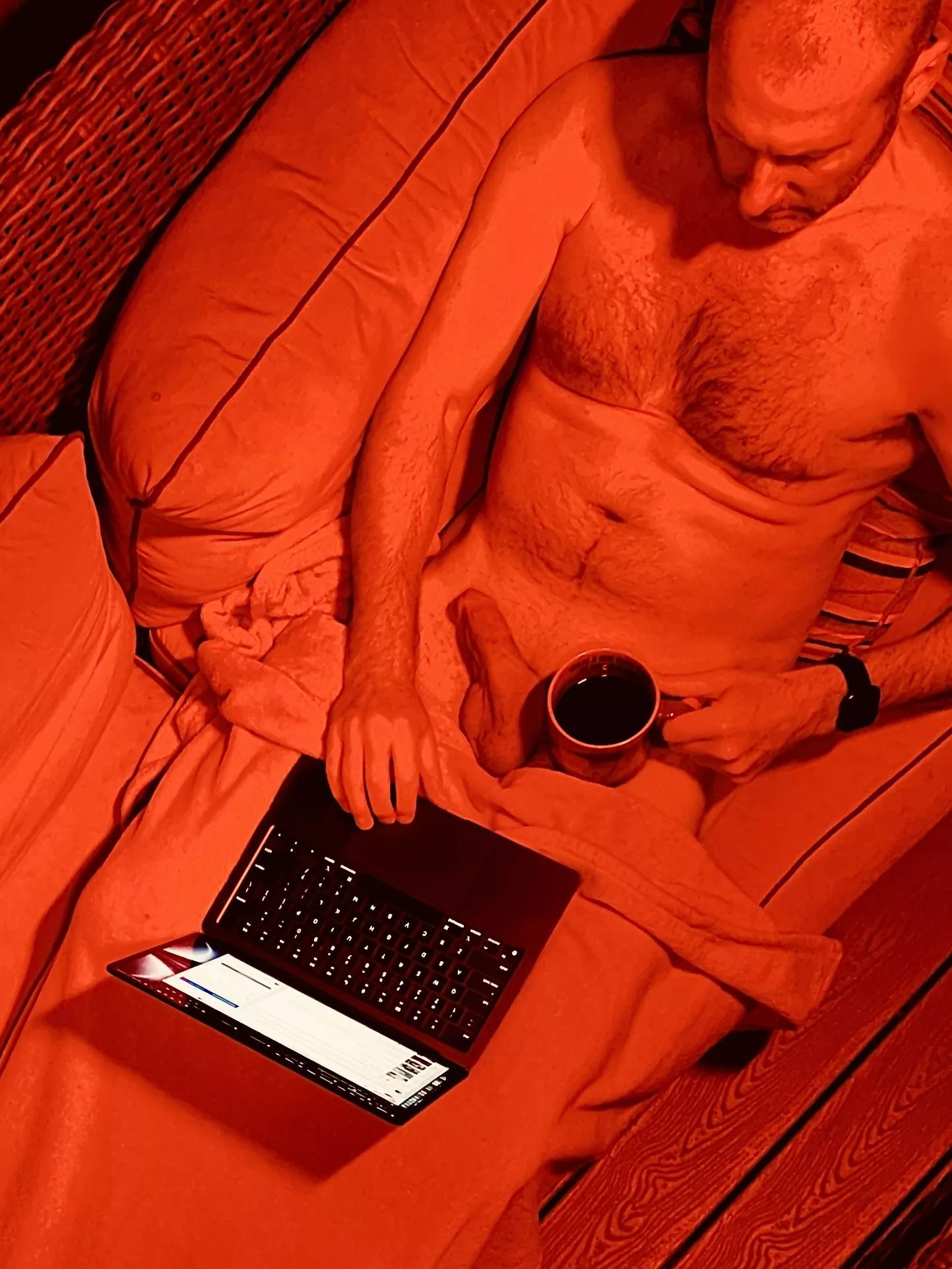 Looking down on the morning routine