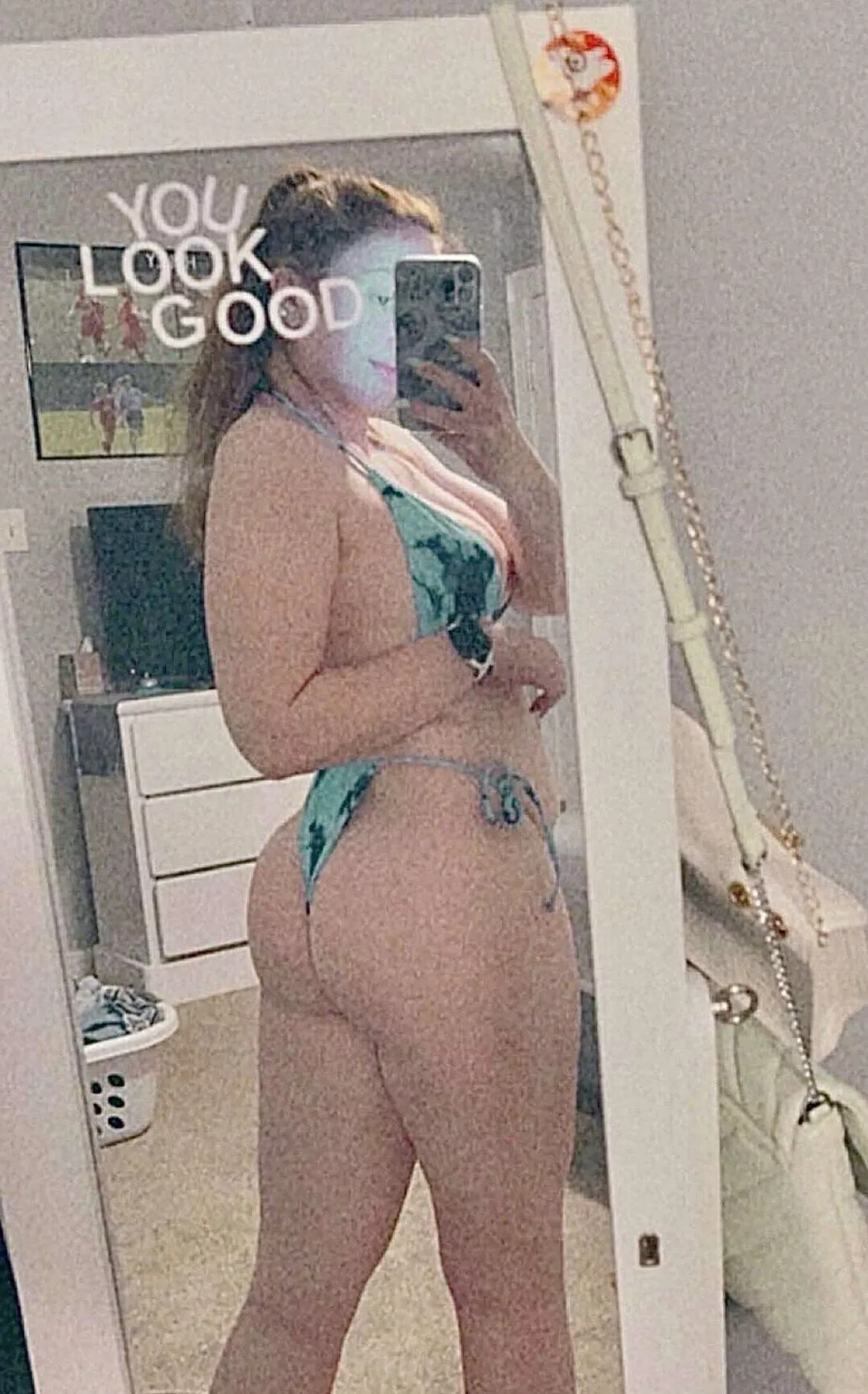 My gf wore her new bikini to the pool today..didn’t know till she sent this😰