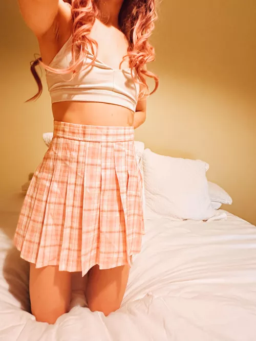 My hair matches my skirt..