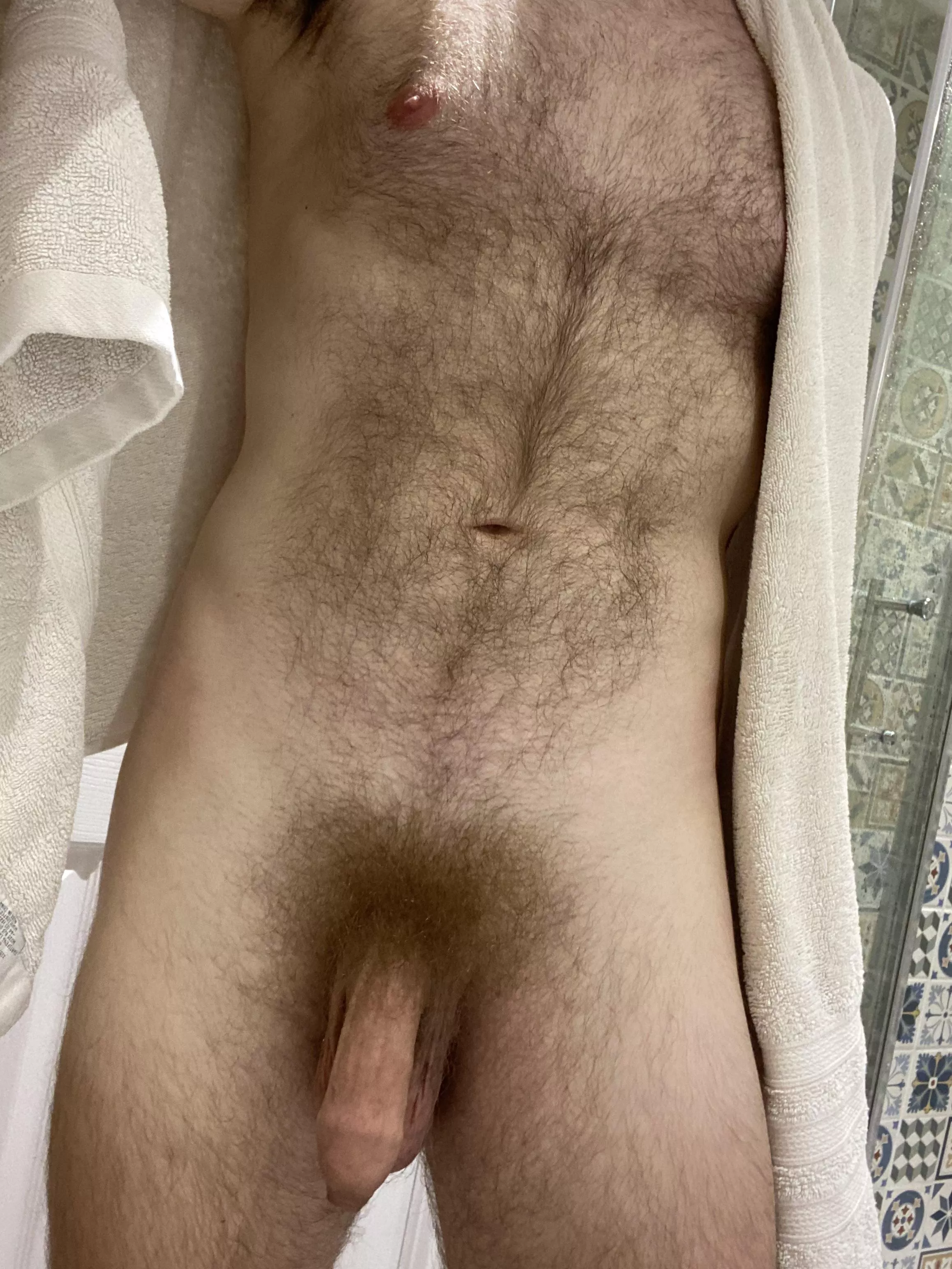 Not insanely hairy… but a pretty good pelt none the less 