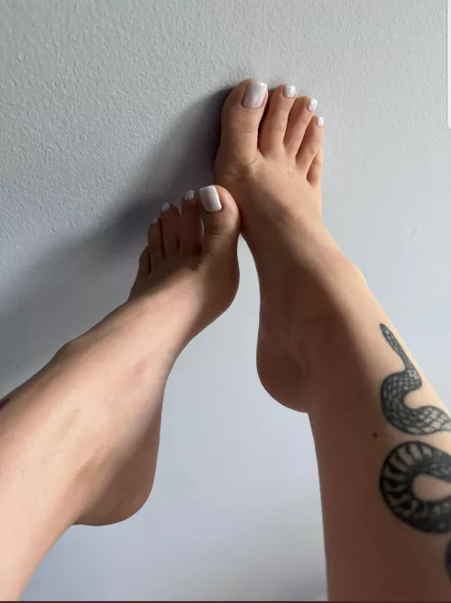 Say good morning to my perfect feet and give them a morning kiss like a good boy