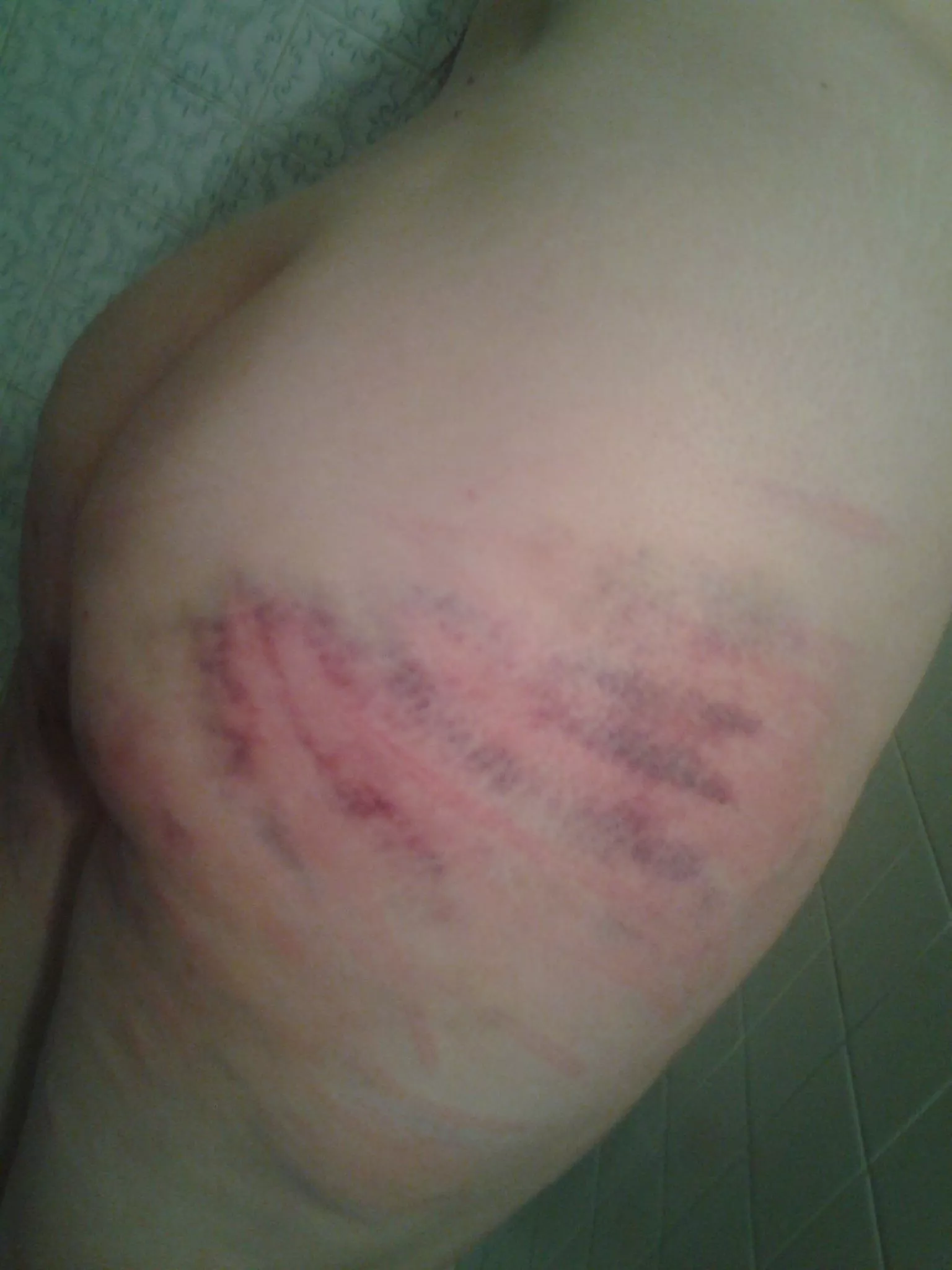 [F] Throwback to my first BDSM spanking scene ever. I was so excited to finally try it!