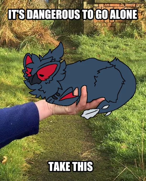 It's dangerous to go alone, take this cuga! (By @RuiOnRollers)