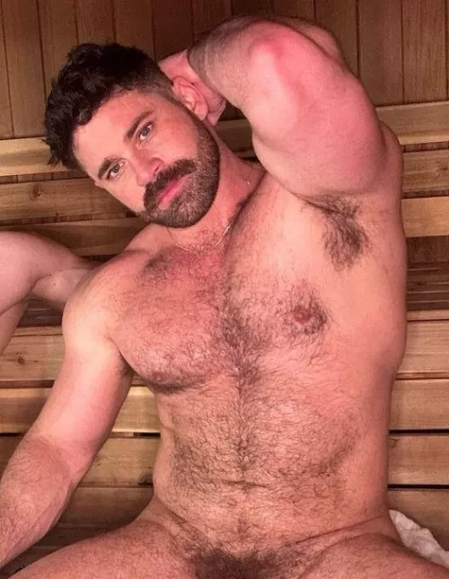 Just posing in the sauna