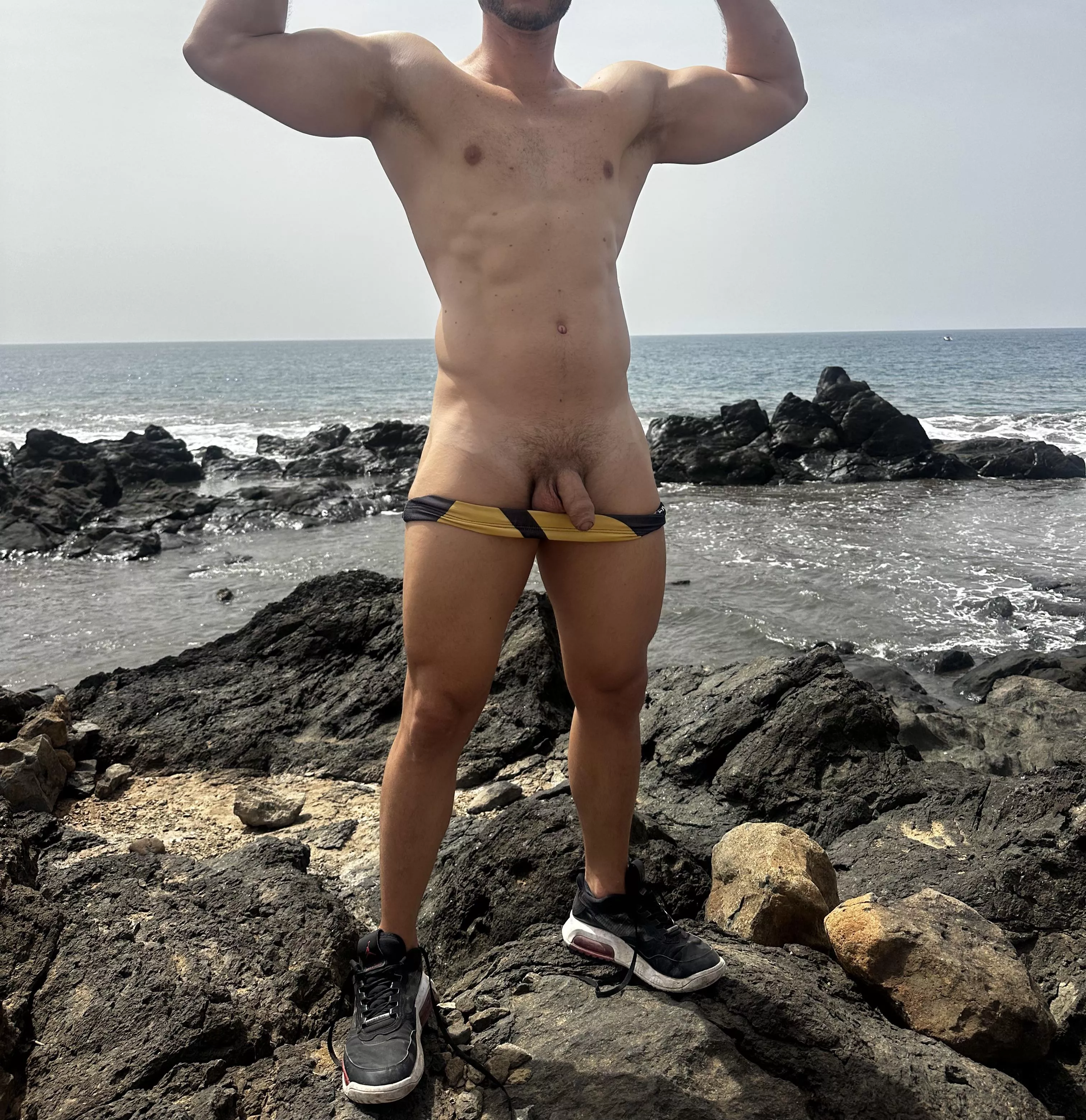 Looking for bottoms on the beach 