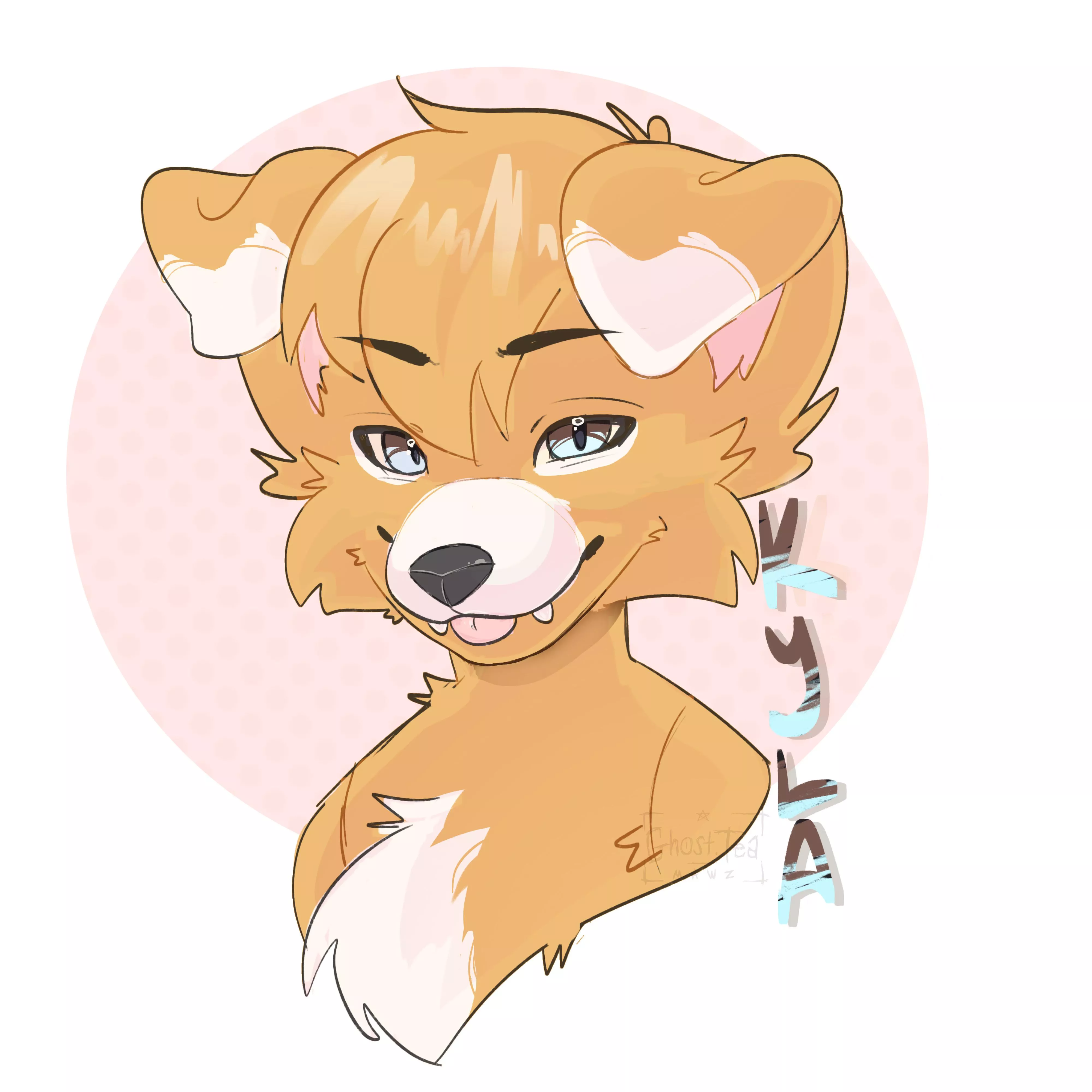 Made this comfort character inspired by my childhood dog who passed last year, i love her 🩵