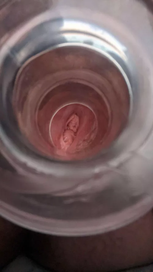  My little fuck doll spreading its cunt for all to see its cervix! 