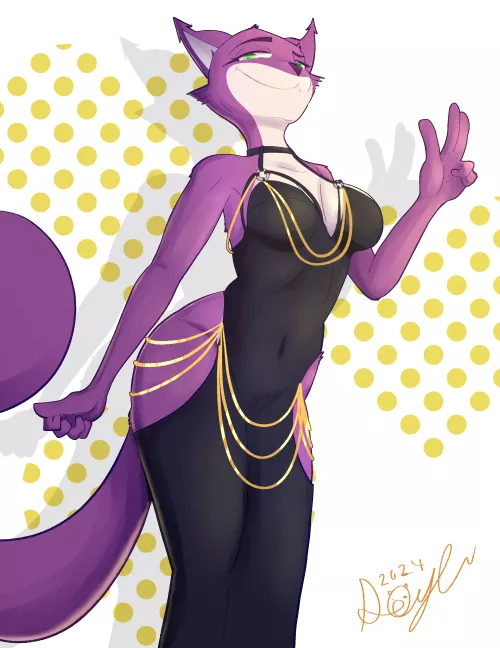 Najima doing the dress challenge (Art by me)